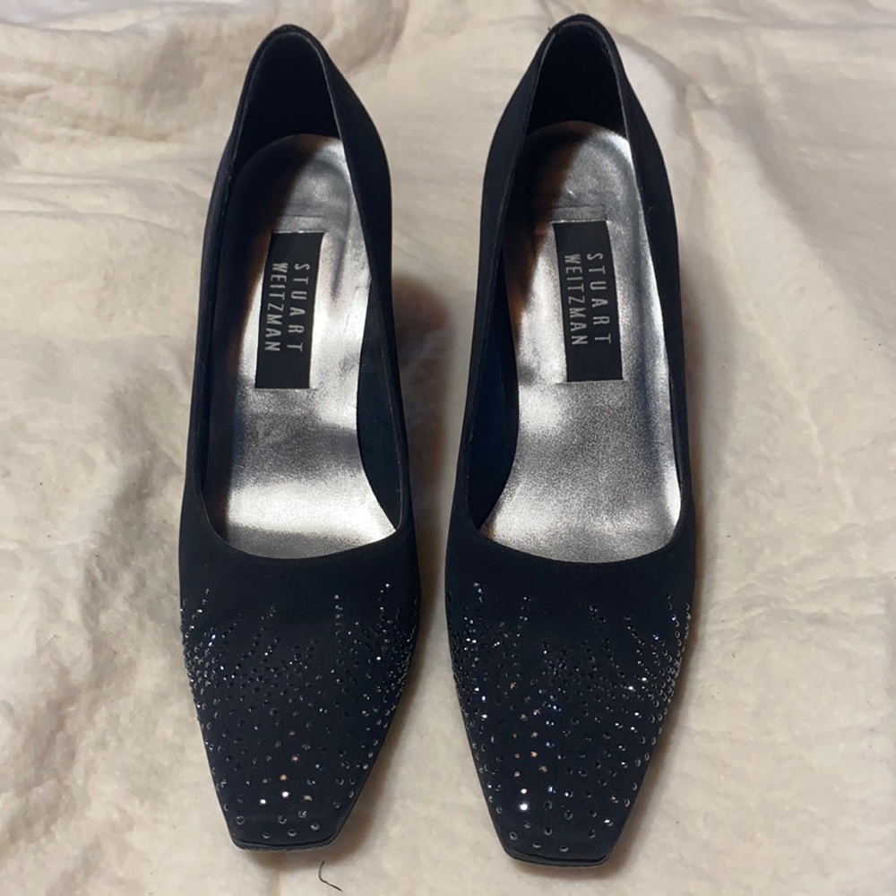 Stuart Weitzman Rhinestone Accented Heels